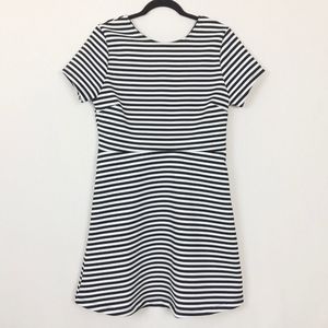 Topshop Black & White Striped Dress Size 12